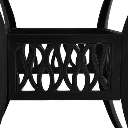 Garden Table Black 90x90x73 cm Cast Aluminium