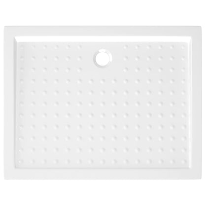 Shower Base Tray with Dots White 90x70x4 cm ABS