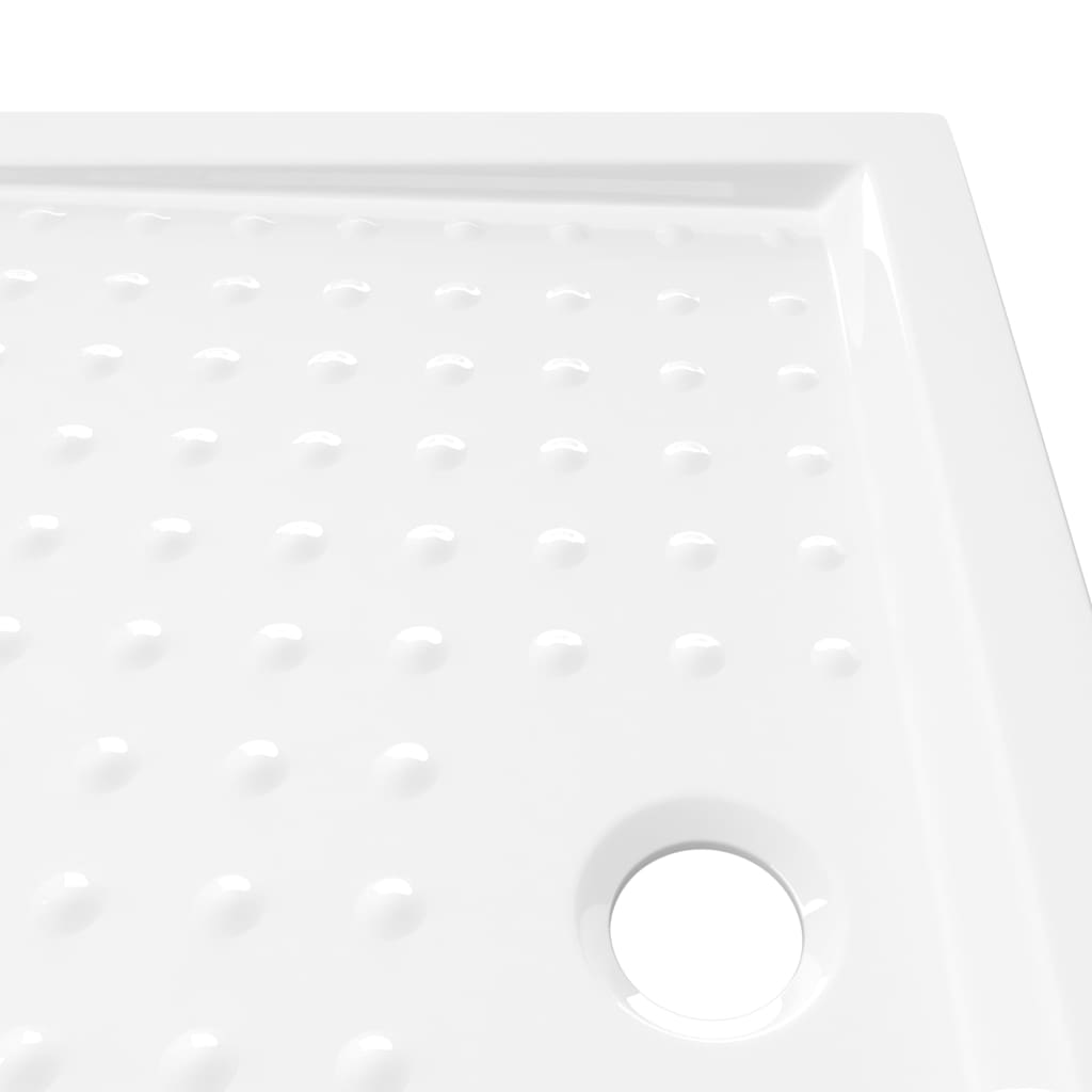 Shower Base Tray with Dots White 90x70x4 cm ABS