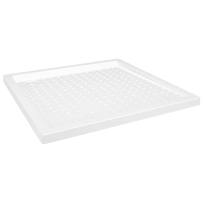 Shower Base Tray with Dots White 90x90x4 cm ABS