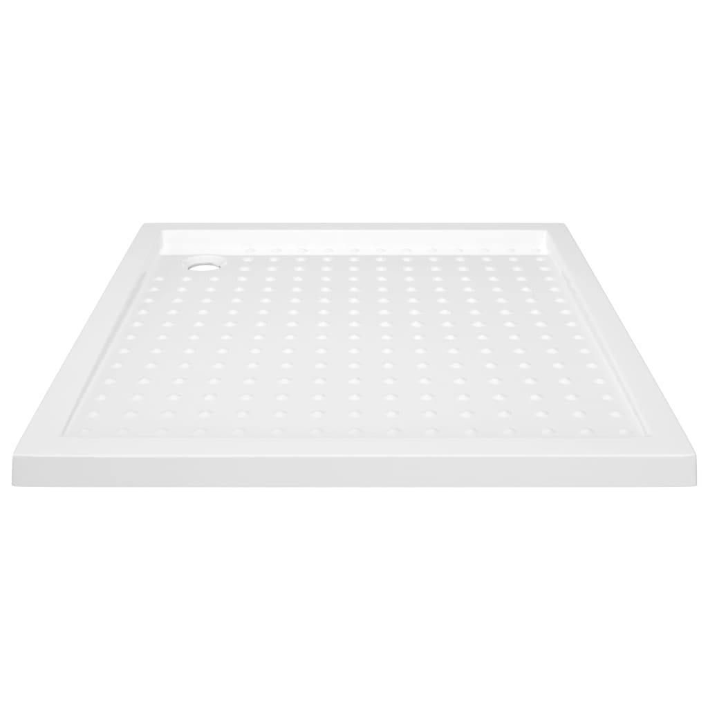 Shower Base Tray with Dots White 90x90x4 cm ABS