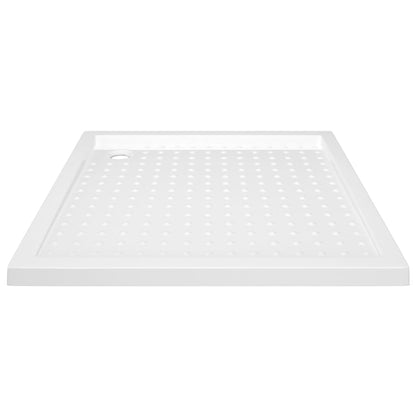 Shower Base Tray with Dots White 90x90x4 cm ABS