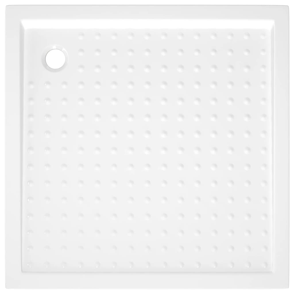 Shower Base Tray with Dots White 90x90x4 cm ABS