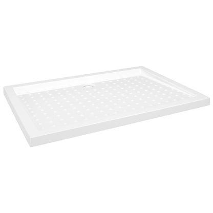 Shower Base Tray with Dots White 70x100x4 cm ABS