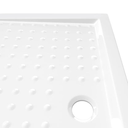 Shower Base Tray with Dots White 70x100x4 cm ABS
