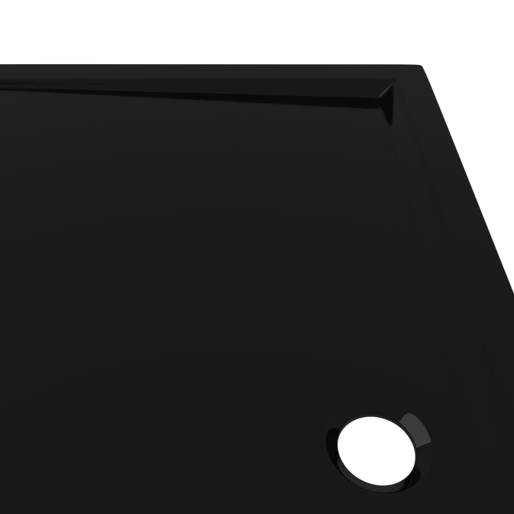 Rectangular ABS Shower Base Tray Black 70x120 cm