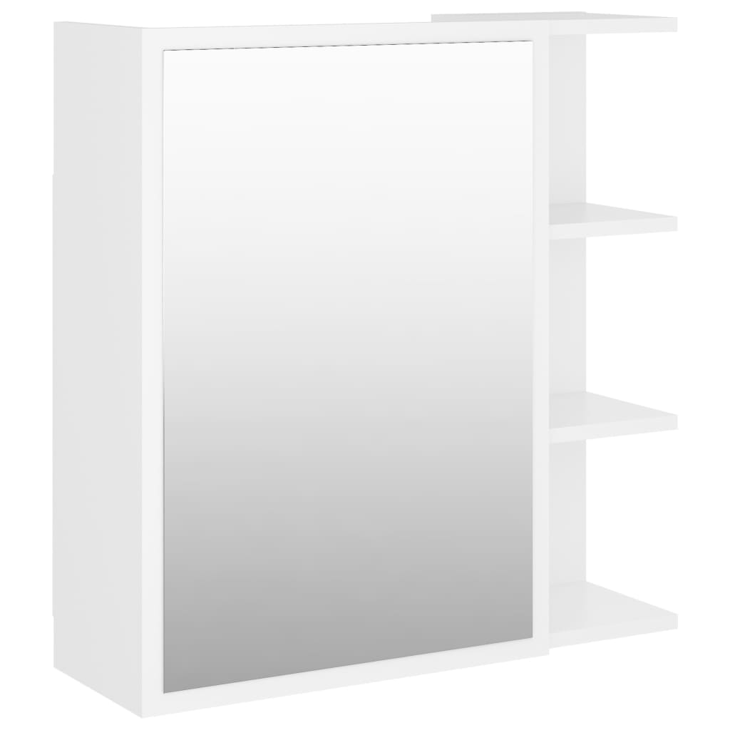 Bathroom Mirror Cabinet White 62.5x20.5x64 cm Engineered Wood