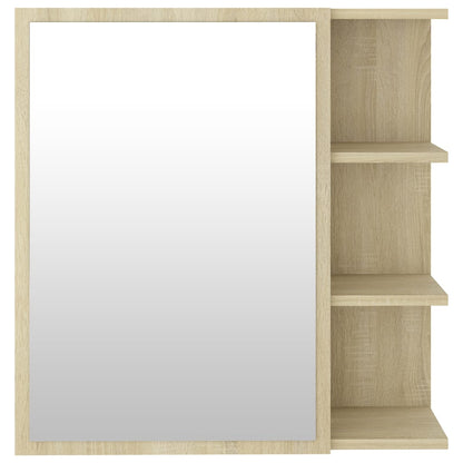 Bathroom Mirror Cabinet Sonoma Oak 62.5x20.5x64 cm Engineered Wood