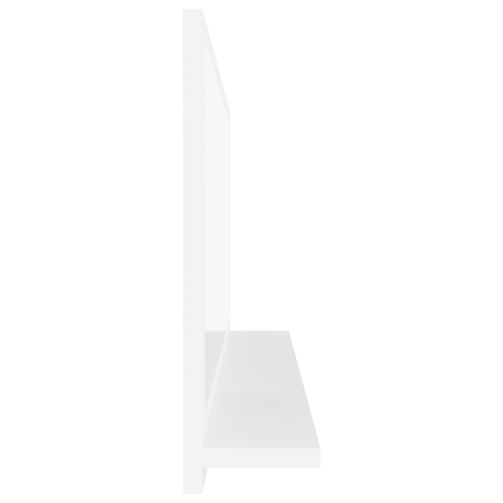 Bathroom Mirror High Gloss White 90x10.5x37 cm Engineered Wood