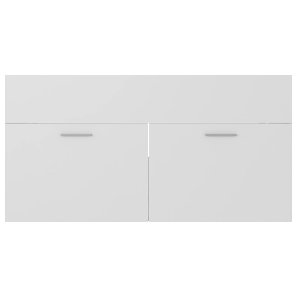 Sink Cabinet White 90x38.5x46 cm Engineered Wood
