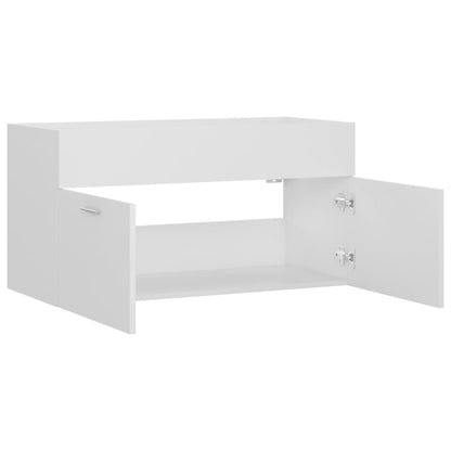 Sink Cabinet White 90x38.5x46 cm Engineered Wood