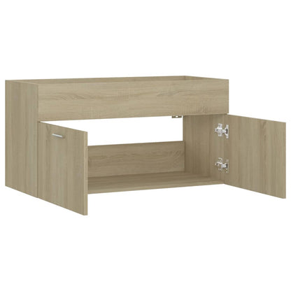 Sink Cabinet Sonoma Oak 90x38.5x46 cm Engineered Wood