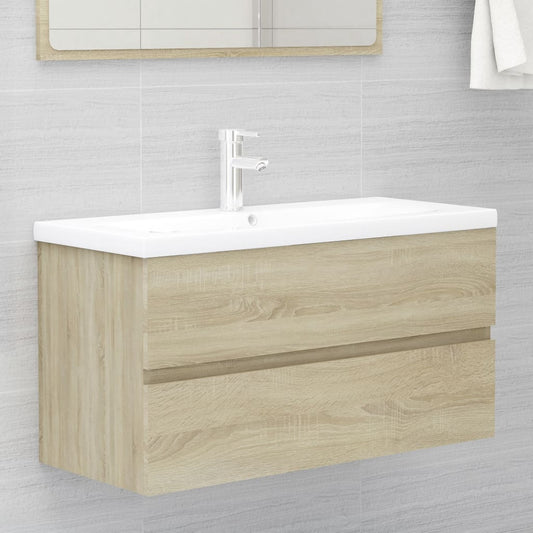 Sink Cabinet Sonoma Oak 90x38.5x45 cm Engineered Wood