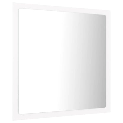 LED Bathroom Mirror White 40x8.5x37 cm Acrylic