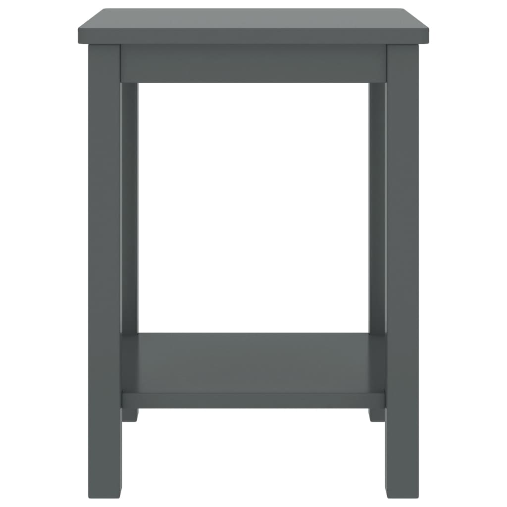 Bedside Cabinet Dark Grey 35x30x47 cm Solid Pinewood