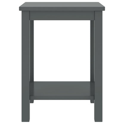 Bedside Cabinet Dark Grey 35x30x47 cm Solid Pinewood