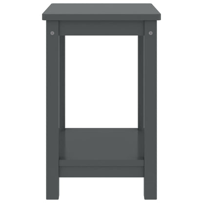 Bedside Cabinet Dark Grey 35x30x47 cm Solid Pinewood