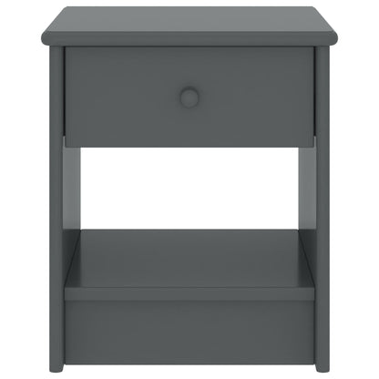 Bedside Cabinet Dark Grey 35x30x40 cm Solid Pinewood