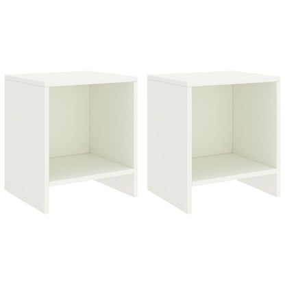 Bedside Cabinets 2 pcs White 35x30x40 cm Solid Pinewood