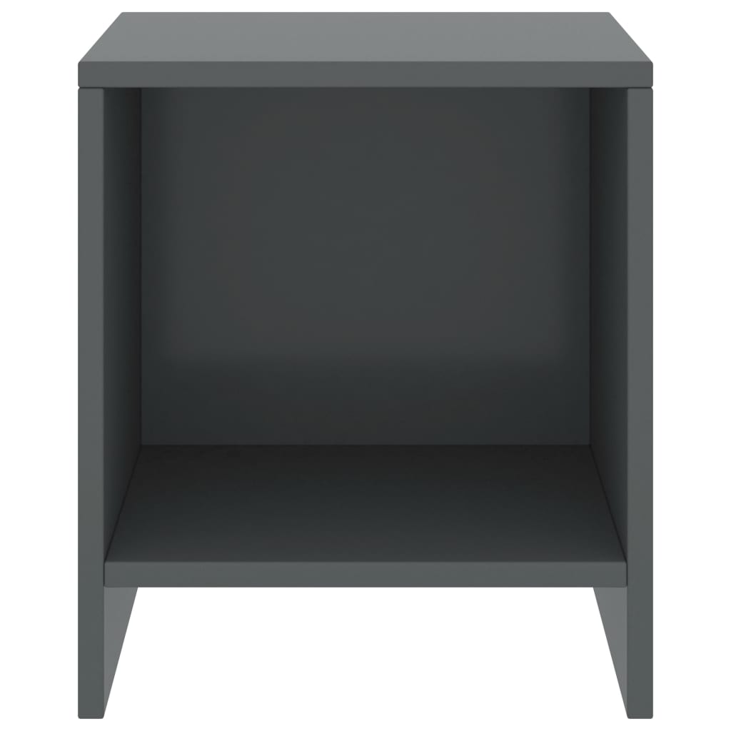 Bedside Cabinets 2 pcs Dark Grey 35x30x40 cm Solid Pinewood