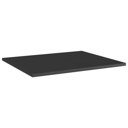 Bookshelf Boards 8 pcs High Gloss Black 60x50x1.5 cm Engineered Wood