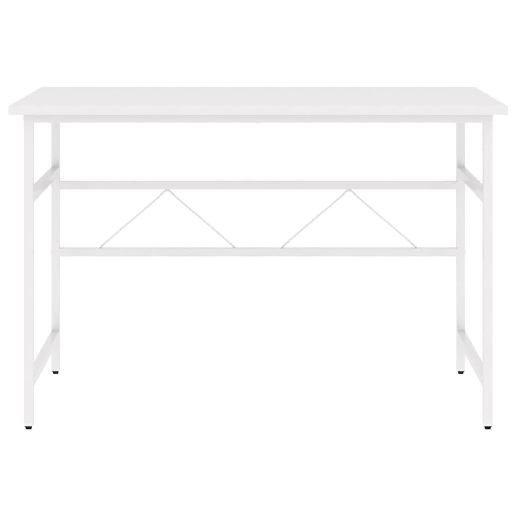 Computer Desk White 105x55x72 cm MDF and Metal