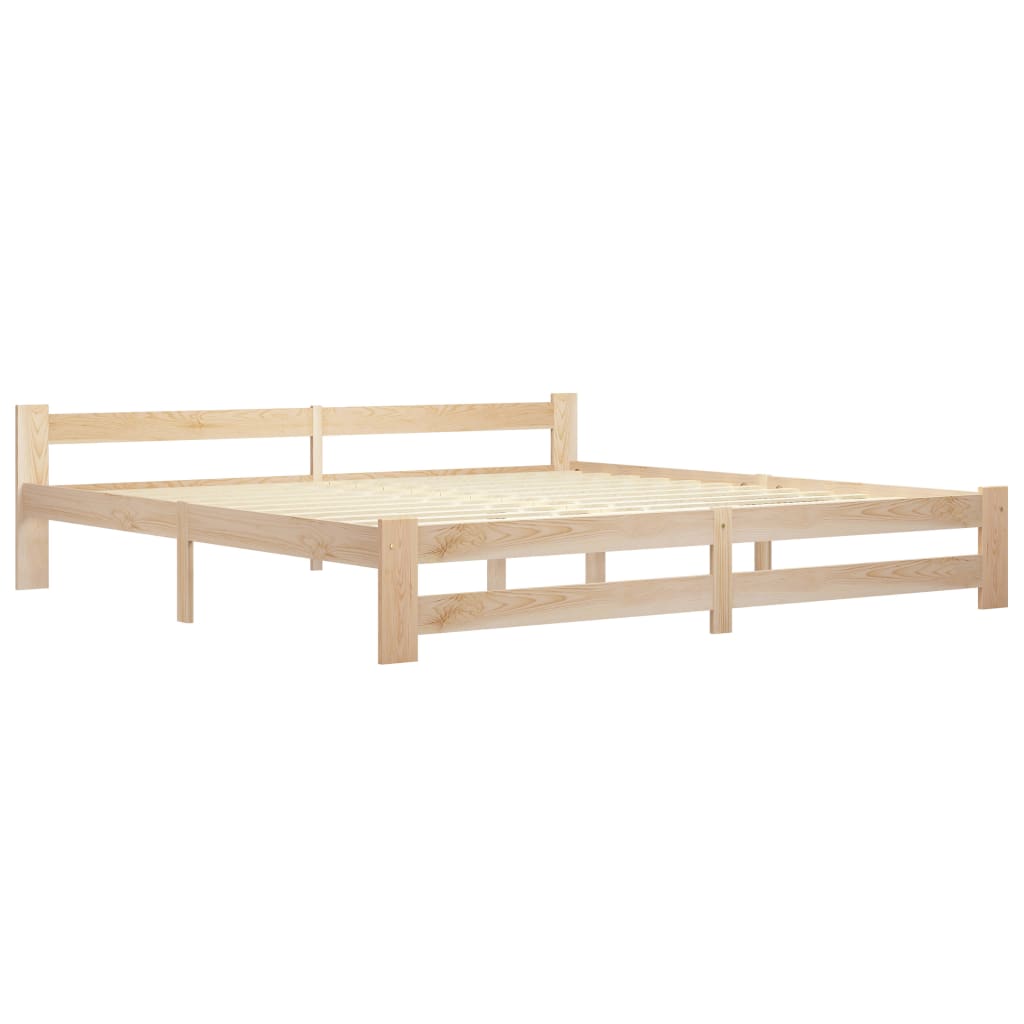 Bed Frame without Mattress Solid Pine Wood 200x200 cm
