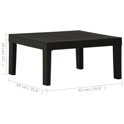 Garden Lounge Table Plastic Grey