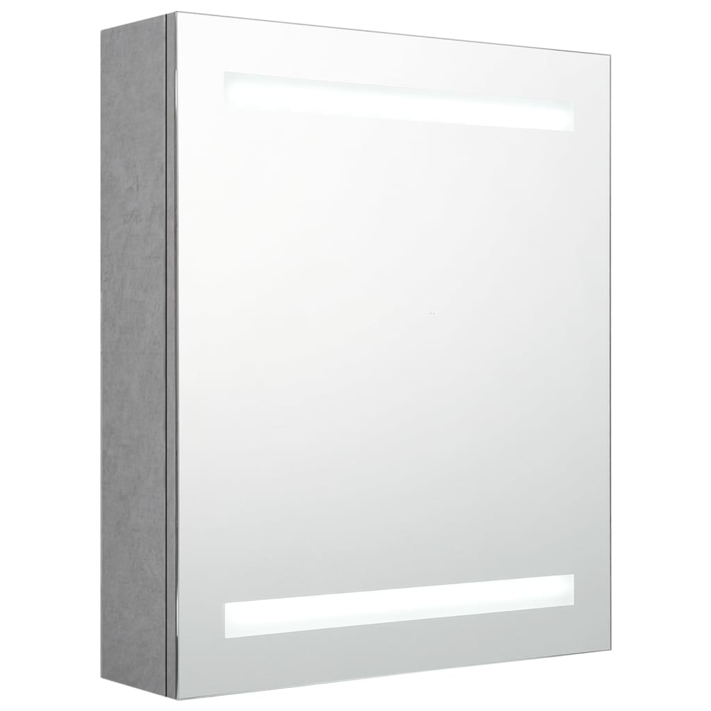 LED Bathroom Mirror Cabinet Concrete Grey 50x14x60 cm