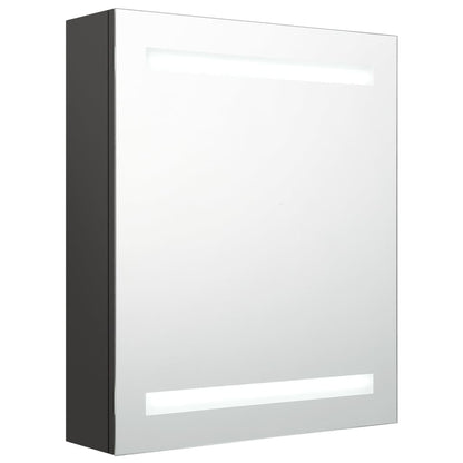 LED Bathroom Mirror Cabinet Anthracite 50x14x60 cm