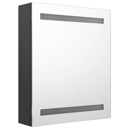 LED Bathroom Mirror Cabinet Anthracite 50x14x60 cm