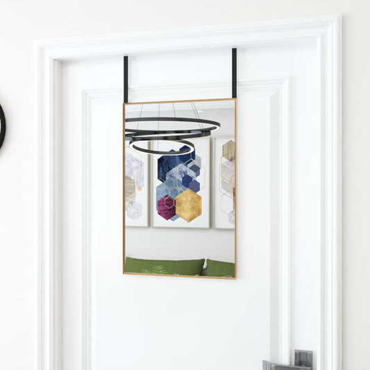 Door Mirror Gold 40x60 cm Glass and Aluminium