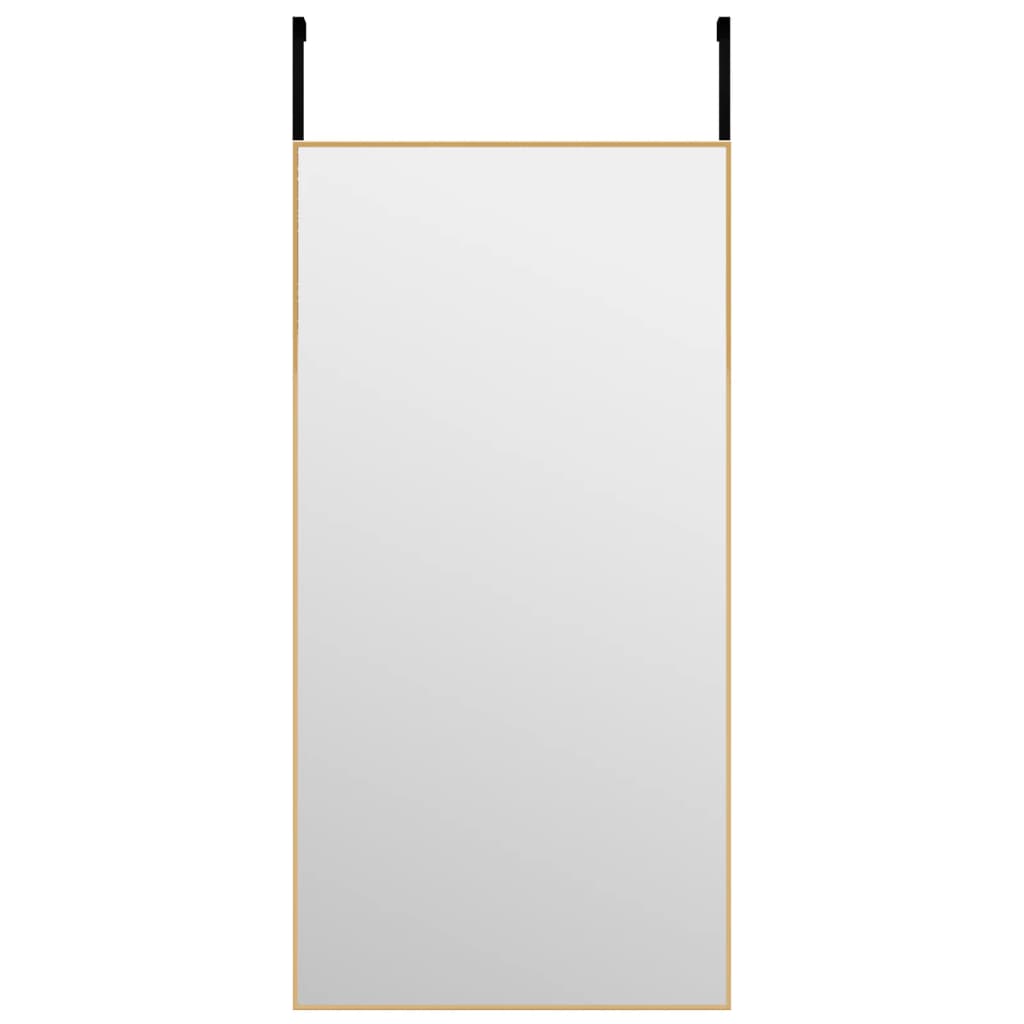 Door Mirror Gold 40x80 cm Glass and Aluminium