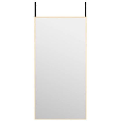 Door Mirror Gold 40x80 cm Glass and Aluminium
