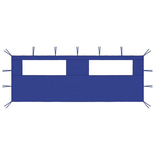Gazebo Sidewall with Windows 6x2 m Blue