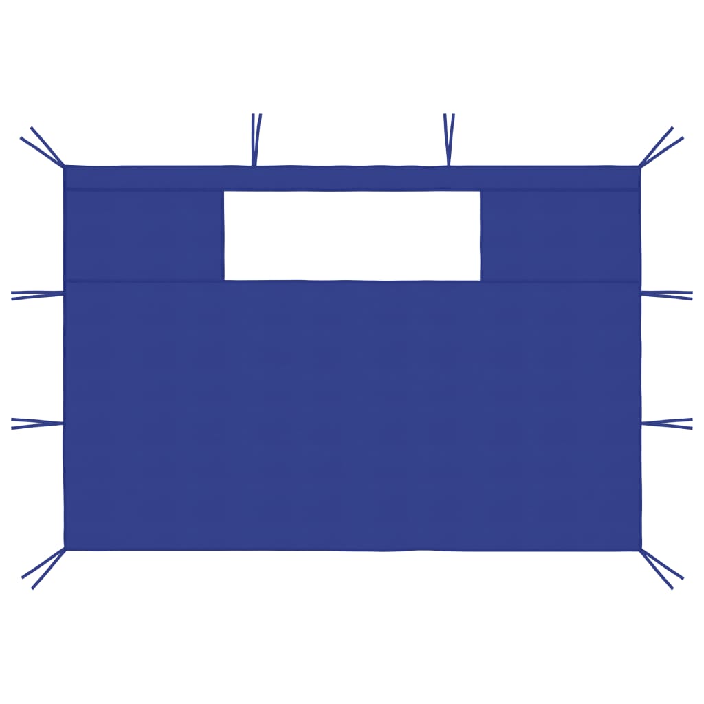 Gazebo Sidewalls with Windows 2 pcs Blue