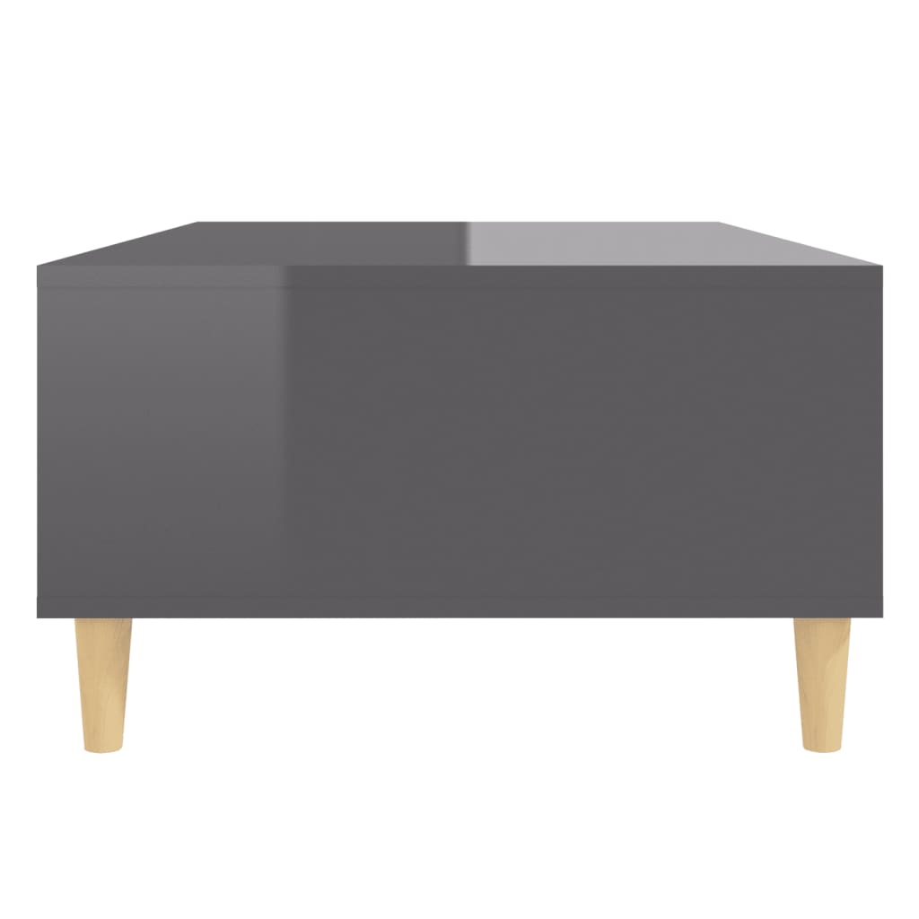 Coffee Table High Gloss Grey 103.5x60x35 cm Engineered Wood