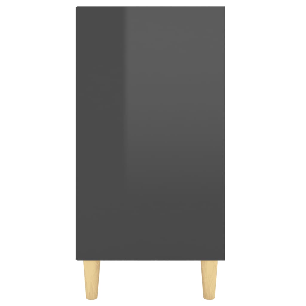 Sideboard High Gloss Grey 103.5x35x70 cm Engineered Wood