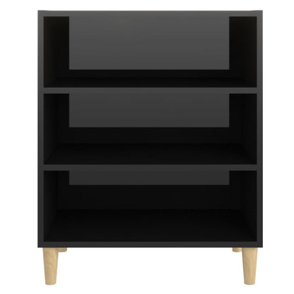 Sideboard High Gloss Black 57x35x70 cm Engineered Wood
