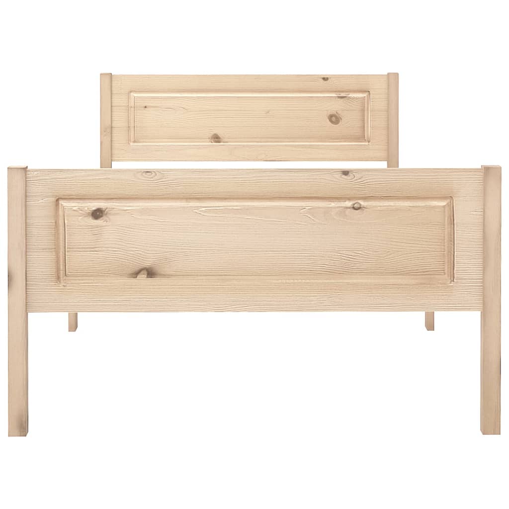 Bed Frame Solid Pinewood 100x200 cm