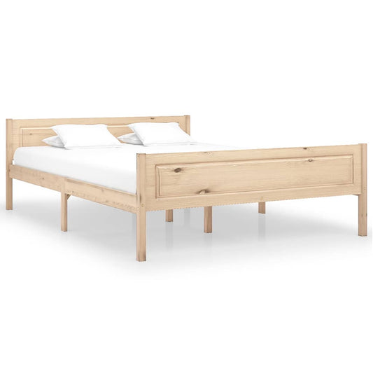 Bed Frame without Mattress Solid Pinewood 160x200 cm