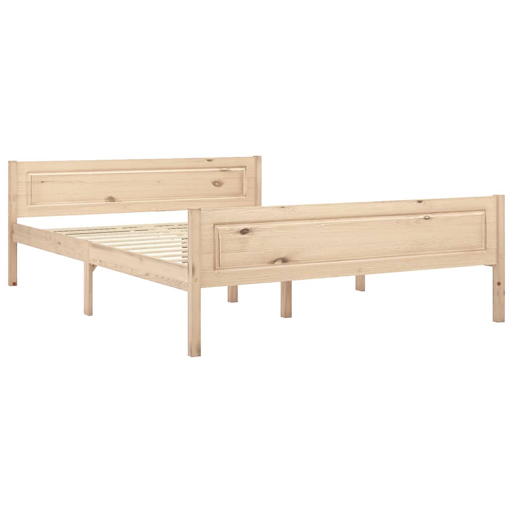 Bed Frame without Mattress Solid Pinewood 160x200 cm
