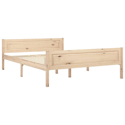 Bed Frame without Mattress Solid Pinewood 160x200 cm