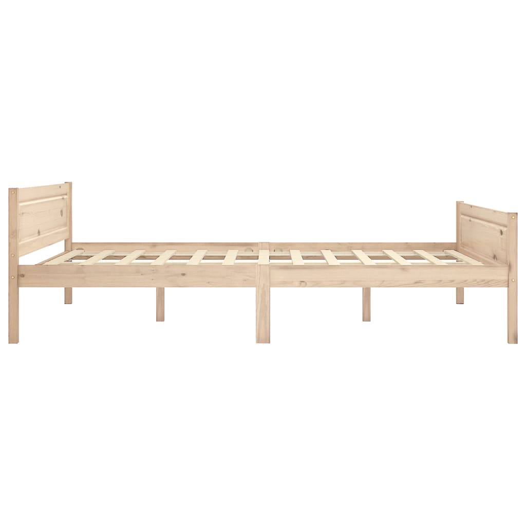 Bed Frame without Mattress Solid Pinewood 160x200 cm