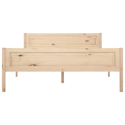 Bed Frame without Mattress Solid Pinewood 160x200 cm