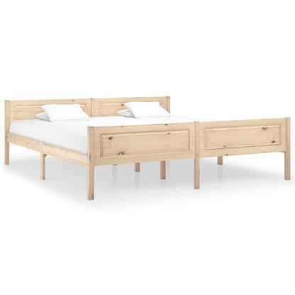 Bed Frame Solid Pinewood 180x200 cm 6FT Super King