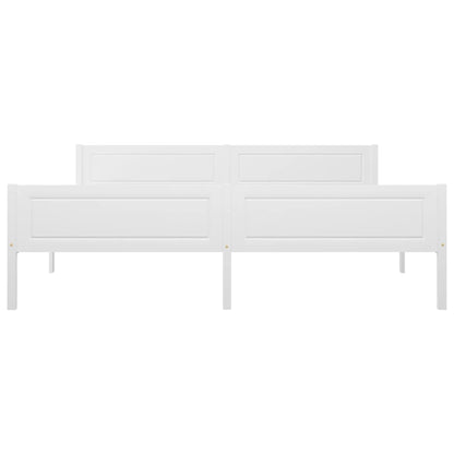 Bed Frame Solid Pinewood White 180x200 cm 6FT Super King