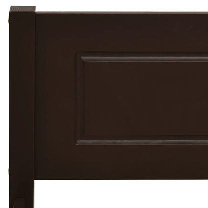 Bed Frame Solid Pinewood Dark Brown 160x200 cm
