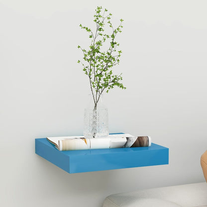 Floating Wall Shelf Blue 23x23.5x3.8 cm MDF