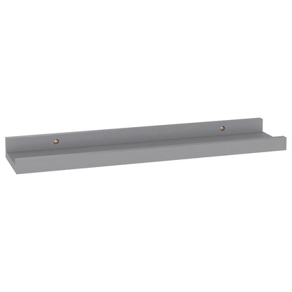 Wall Shelves 4 pcs Grey 40x9x3 cm